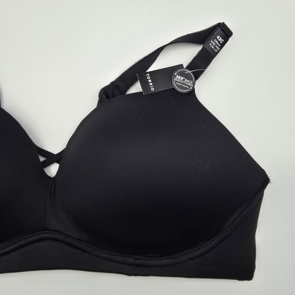 Torrid Dream Wire-Free Push-Up Bra – Black, Size 42C, NWT - Picture 8 of 12